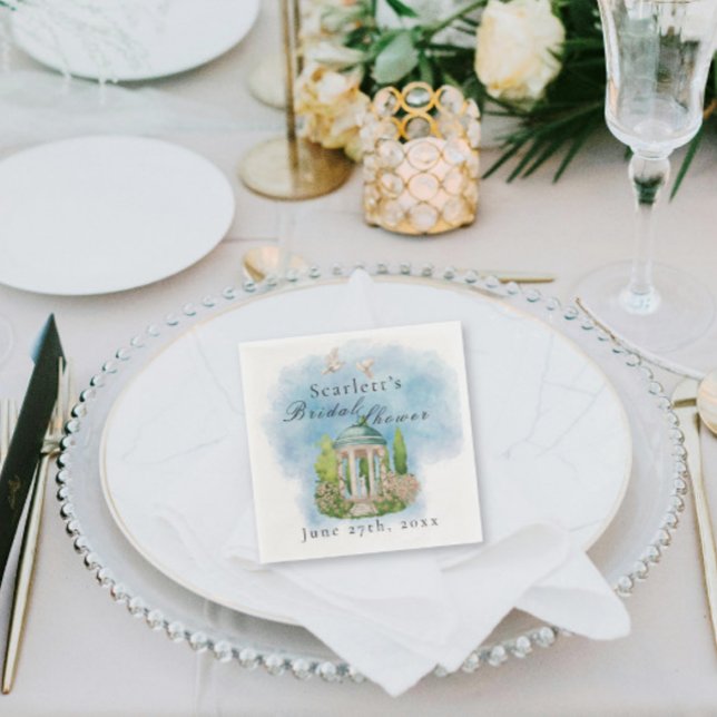 Guardanapo De Papel Elegante Gazebo faz Chá de panela de flores (Criador carregado)