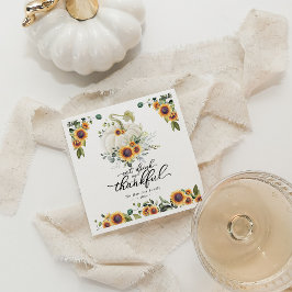 Guardanapo De Papel Elegante Girassóis de Abóbora de Ação de Graças