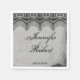 Guardanapo De Papel Elegante Gótico Lace Posh Wedh Napkin