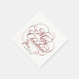 Guardanapo De Papel Elegante Holly Felry Natal