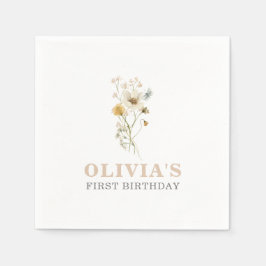Guardanapo De Papel Elegante jardim boho de flores silvestres Primeiro