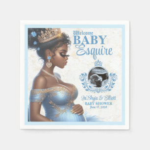 Guardanapo De Papel Elegante Mãe para ser Chá de fraldas Real Azul e D