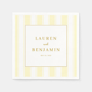 Guardanapo De Papel Elegante Minimalista Listrada Creme