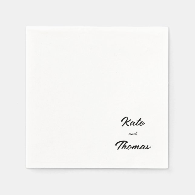 Guardanapo De Papel Elegante Moderno Minimalista Simples Chic (Frente)