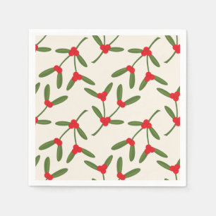 Guardanapo De Papel Elegante Natal Inverno Frutas Feriado