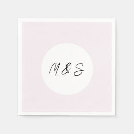 Guardanapo De Papel Elegante Negro E Lilac Minimalista