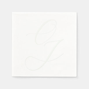Guardanapo De Papel Elegante Noiva Iniciais de noivo Elegante Efeito e