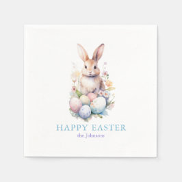 Guardanapo De Papel Elegante Ovos de Aquarela Páscoa Floral