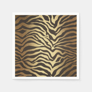 Guardanapo De Papel Elegante Pele de Animal com Estampa de Zebra Glam