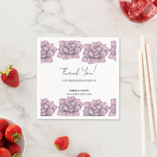 Guardanapo De Papel Elegante Rosa Aquarela Casamento Minimalista Obrig
