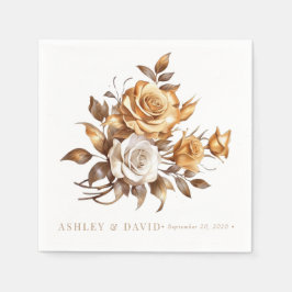 Guardanapo De Papel Elegante Rosa Chic | Festa de noivado romântica