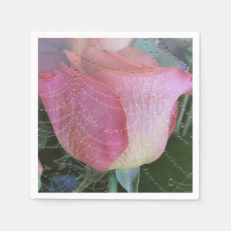 Guardanapo De Papel Elegante Rosa Rosa Rosa Fotografada Papel de Anive