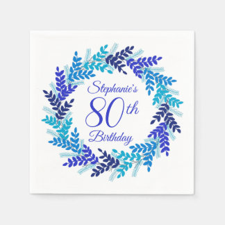 Guardanapo De Papel Elegante Royal Wreath 80 Birthday