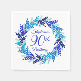 Guardanapo De Papel Elegante Royal Wreath 90 Birthday