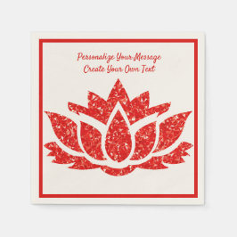 Guardanapo De Papel Elegante Ruby Gemstone Zen Lotus Yoga Personalize