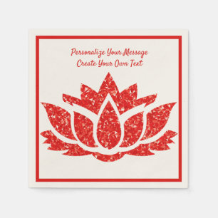 Guardanapo De Papel Elegante Ruby Gemstone Zen Lotus Yoga Personalize