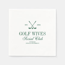 Elegante Script Clube Social de Esposas de Golfe P
