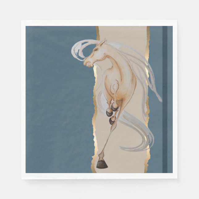 Guardanapo De Papel Elegante Serviette mit edlem Pferdemotiv  (Frente)
