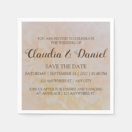 Guardanapo De Papel Elegante simples peônia empoeirada festa floral de