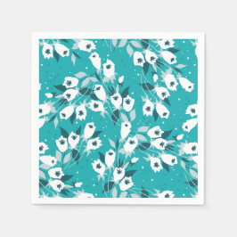 Guardanapo De Papel Elegante Tulip Flower Pattern Botanical Art Design
