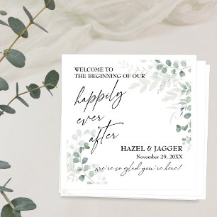 Guardanapo De Papel Elegante Verdura Felizes para Sempre