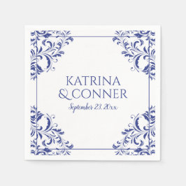 Guardanapo De Papel Elegante Wedding Napkins | Nadine (Royal Blue) 2