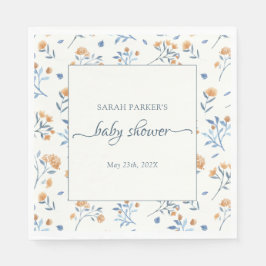 Guardanapo De Papel Elegante Wildflower Boho Chá de fraldas