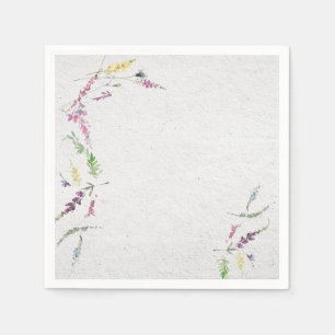 Guardanapo De Papel Elegante Wildflower Watercolor Chá de panela Flor