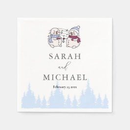 Guardanapo De Papel Elegante Winter Wonderland Snowflakes