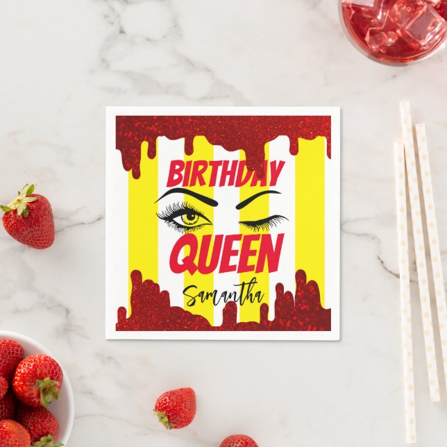 Guardanapo De Papel Elegante Yellow Birthday 18º | 21ruas | 40.o | 50. (Insitu)