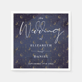 Guardanapo De Papel Elegantes Estrelas E Humor Casamento Místico Celes