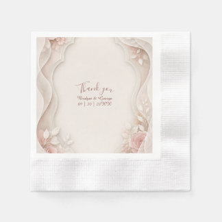 Guardanapo De Papel Elegantes Rosas de Vellum Casamento Camadas de Flo