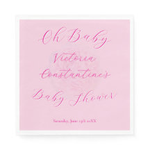 Elegantes Rosas Oh Baby Script Peônia Baby Shower