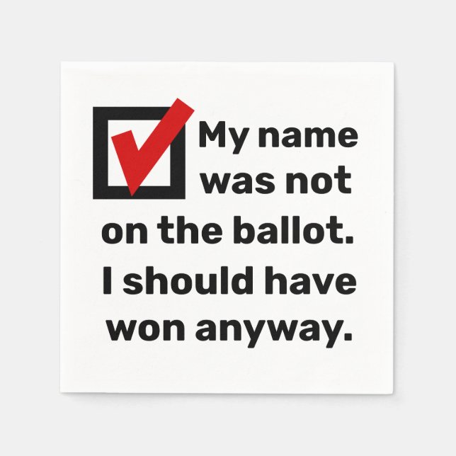 Guardanapo De Papel Eleição Humor 2024 (Frente)