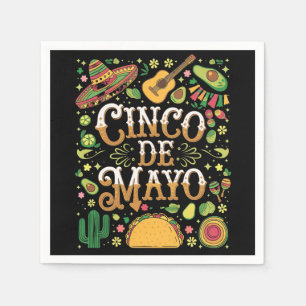 Guardanapo De Papel Elementos de Festa Divertidos do Cinco De Mayo