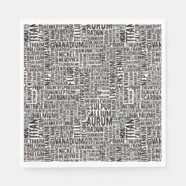 Guardanapo De Papel Elementos Químicos