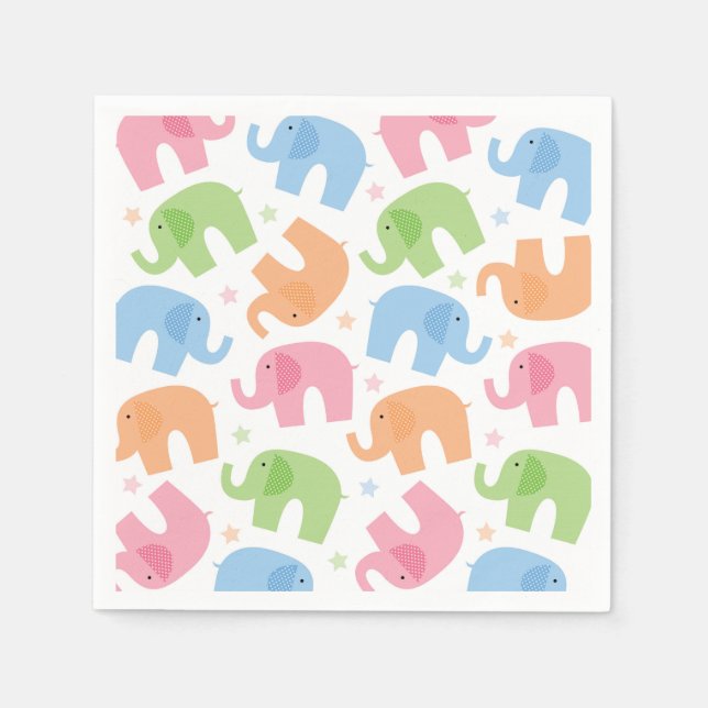 Guardanapo De Papel Elephants Paper Napkins (Frente)