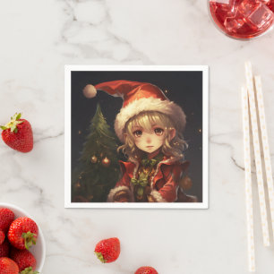 Guardanapo De Papel Elf de Natal Bonito