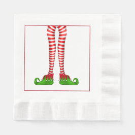 Guardanapo De Papel Elf Legs Christmas Napkins