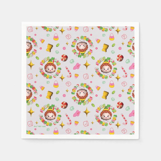 Guardanapo De Papel Elf o Filme | Padrão de quatro grupos principais d (Frente)