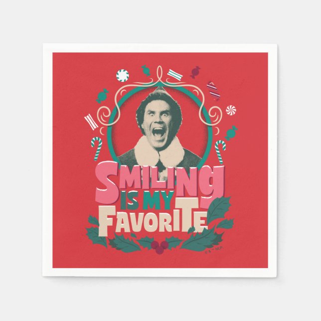 Guardanapo De Papel Elf - Sorrir é o meu favorito (Frente)