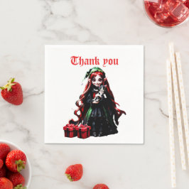 Guardanapo De Papel Elfo de Natal com Kitten.