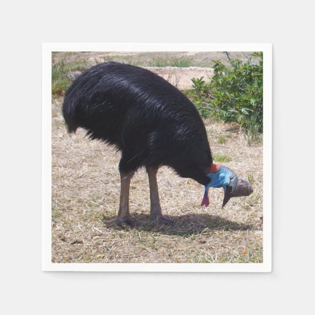 Guardanapo De Papel Eliminador de Insetos de aves Cassowary, (Frente)