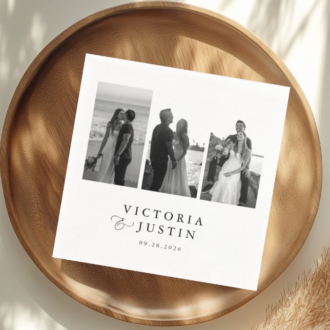 Guardanapo De Papel ELLA Modern 3 Foto de Casamento (Criador carregado)