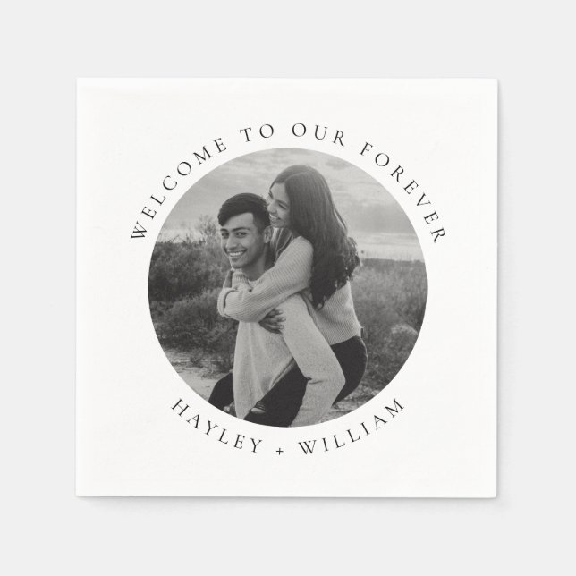 Guardanapo De Papel Ellesmere Wedding Photo (Frente)