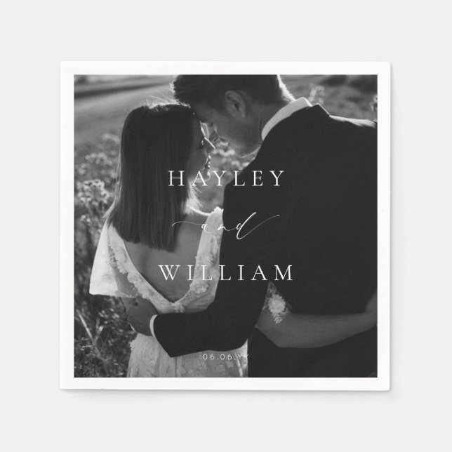 Guardanapo De Papel Ellesmere Wedding Photo (Frente)