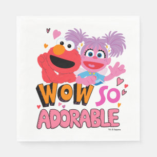 Guardanapo De Papel Elmo & Abby   Uau Tão Adorável