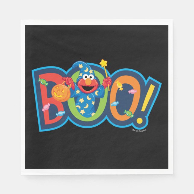 Guardanapo De Papel Elmo | Halloween Boo! (Frente)