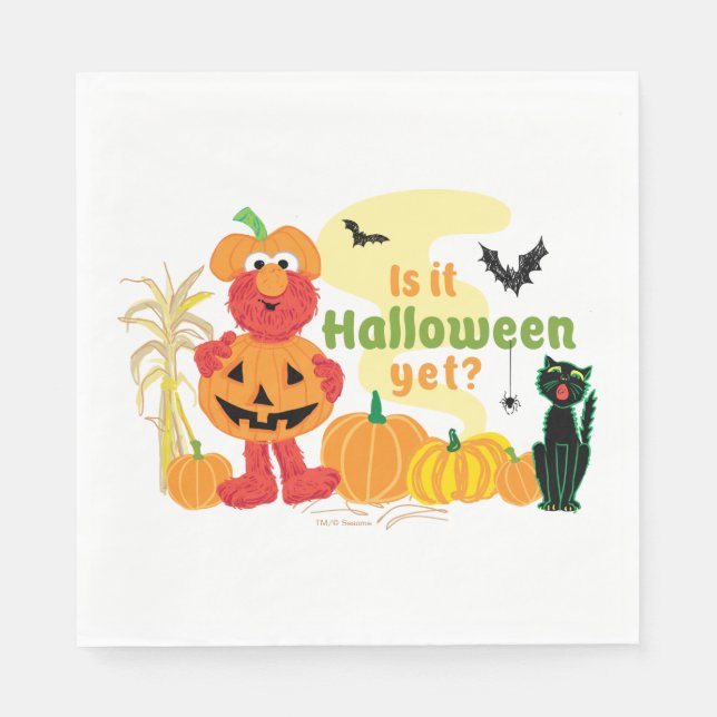 Guardanapo De Papel Elmo | Já é Halloween? (Frente)