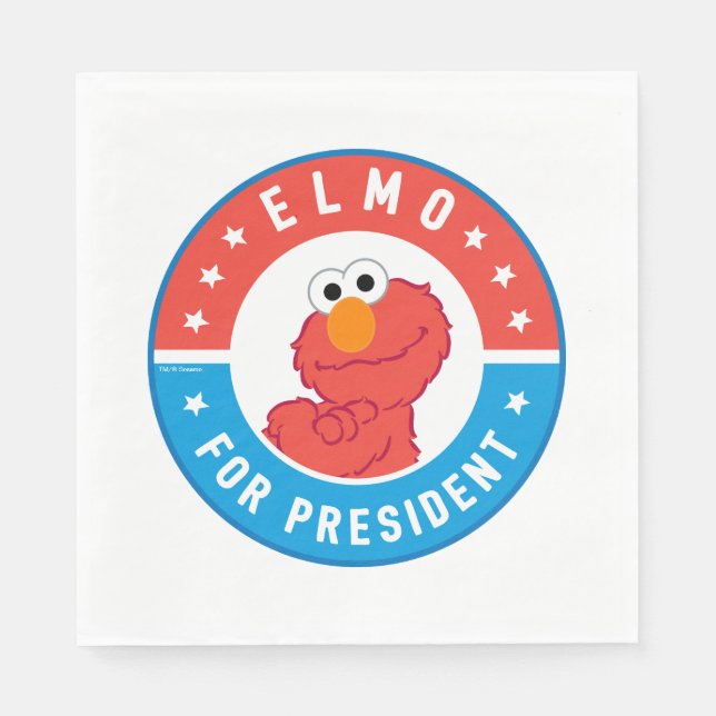 Guardanapo De Papel Elmo para Presidente Crachá (Frente)